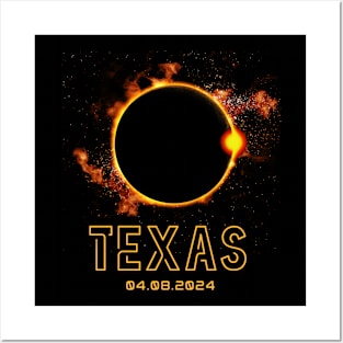 TEXAS Total Solar Eclipse 2024 April 8th Souvenir Posters and Art